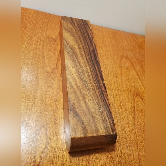 Brass Inlaid Wooden Chest/Black Walnut With Brass Detail/Jewelry Box - Picture 3 of 6